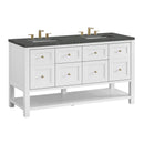 James Martin Breckenridge 60" Double Bathroom Vanity, Bright White