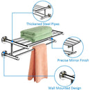 24 Inch Wall Mounted Stainless Steel Towel Storage Rack with 2 Storage Tier by LJGDeals