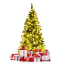 Pre-Lit Artificial Half National Christmas Tree with 8 Flash Modes by LJGDeals