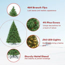 6 Feet Pre-Lit PVC Artificial Carolina Pine Tree with LED Lights by DirectDeals