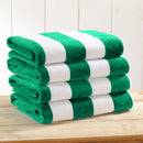 Cotton Velour Cabana Stripe Beach Towel - Novia Collection by Great Bay Home