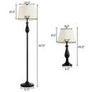 3 Pieces Brushed Nickel Lamp Set-Black by LJGDeals