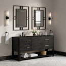 James Martin Lucian 72" Double Bathroom Vanity, Carbon Oak