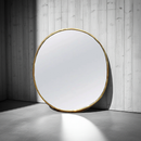 Antique Brass Mirror - Handmade Oval Golden Wall Mirror