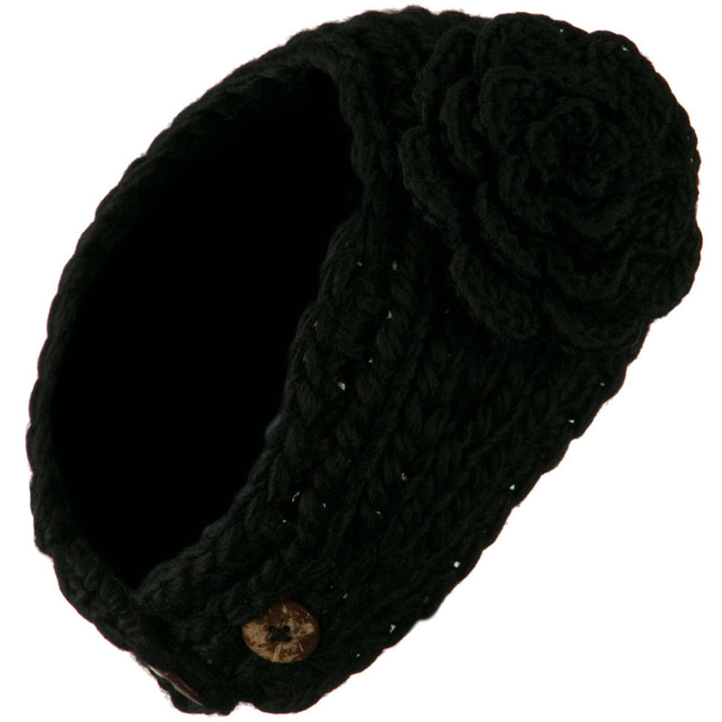 Large Rose Accent Woman's Head Band
