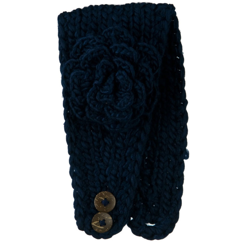 Large Rose Accent Woman's Head Band