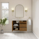 James Martin Laurent 36" Dual Mount Single Bathroom Vanity, Honey Oak