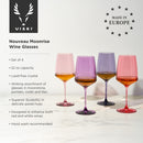 Reserve Nouveau Crystal Wine Glasses in Moonrise, Set of 4