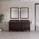 James Martin Brittany 72" Double Bathroom Vanity, Burnished Mahogany