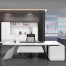 Turing · White L-Shaped Executive Desk