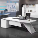 Turing · White L-Shaped Executive Desk