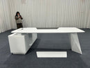 Turing · White L-Shaped Executive Desk