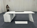 Turing · White L-Shaped Executive Desk