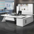 Turing · White L-Shaped Executive Desk