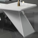 Turing · White L-Shaped Executive Desk