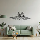 Rafale Angle Metal Aircraft Wall Art - NCP0441
