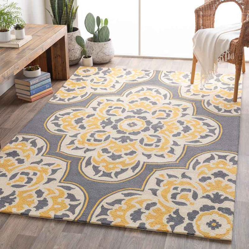 Lashburn Global Bright Yellow Area Rug