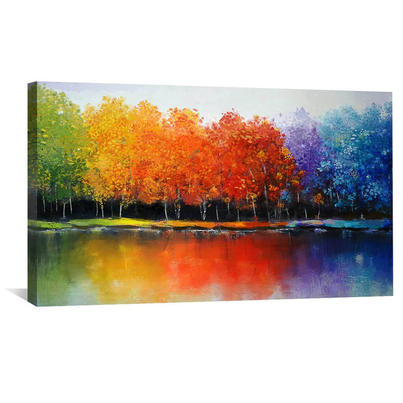 Rainbow Forest Canvas