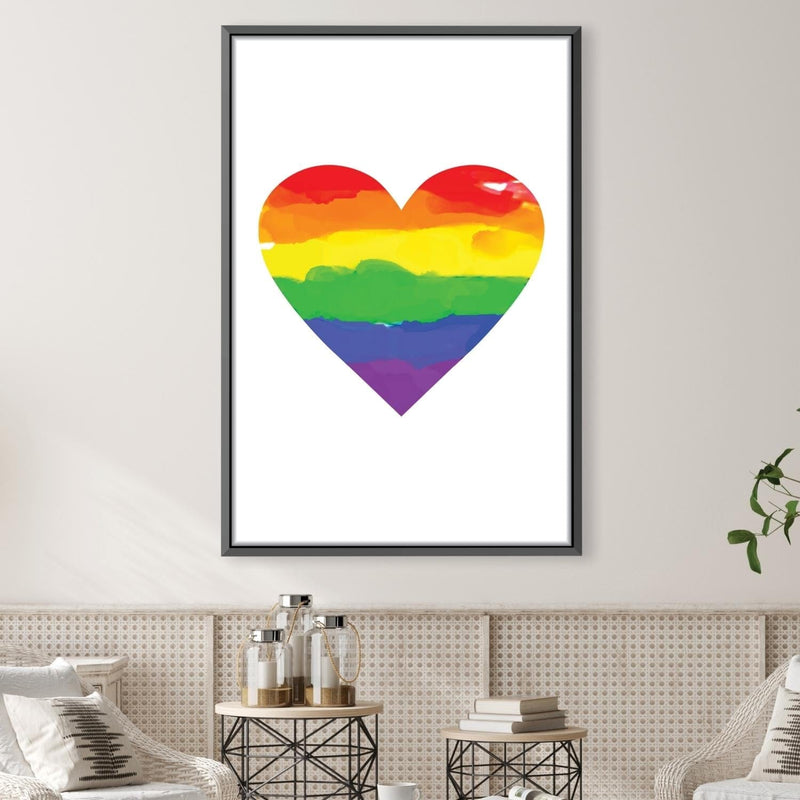 Rainbow Heart Canvas