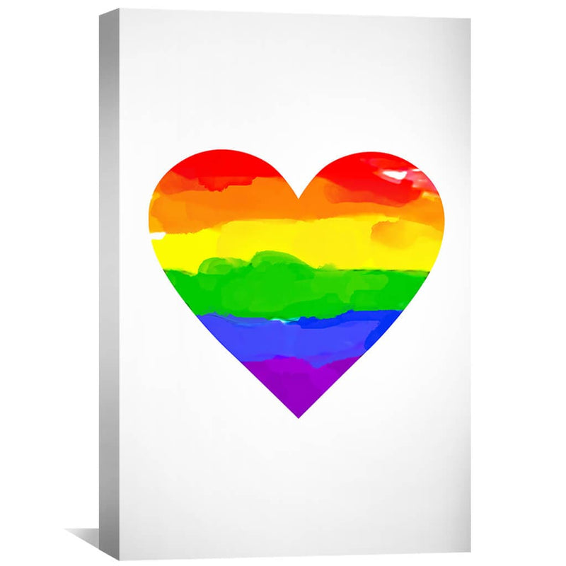 Rainbow Heart Canvas