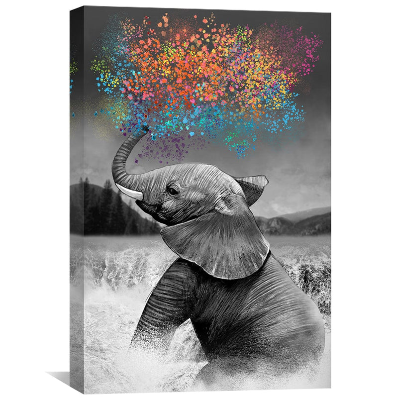 Rainbow Shower Canvas