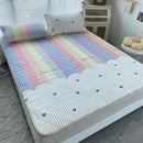 GobekUsa Cartoon Print Silky Mattress Set: 4-Layer Quilted Breathable Cushion