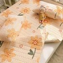 GobekUsa Cartoon Print Silky Mattress Set: 4-Layer Quilted Breathable Cushion