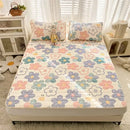GobekUsa Cartoon Print Silky Mattress Set: 4-Layer Quilted Breathable Cushion