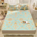 GobekUsa Cartoon Print Silky Mattress Set: 4-Layer Quilted Breathable Cushion
