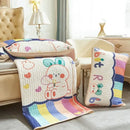 GobekUsa Cartoon Print Silky Mattress Set: 4-Layer Quilted Breathable Cushion