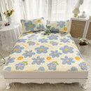 GobekUsa Cartoon Print Silky Mattress Set: 4-Layer Quilted Breathable Cushion