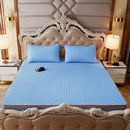 GobekUsa Cartoon Print Silky Mattress Set: 4-Layer Quilted Breathable Cushion