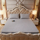 GobekUsa Cartoon Print Silky Mattress Set: 4-Layer Quilted Breathable Cushion