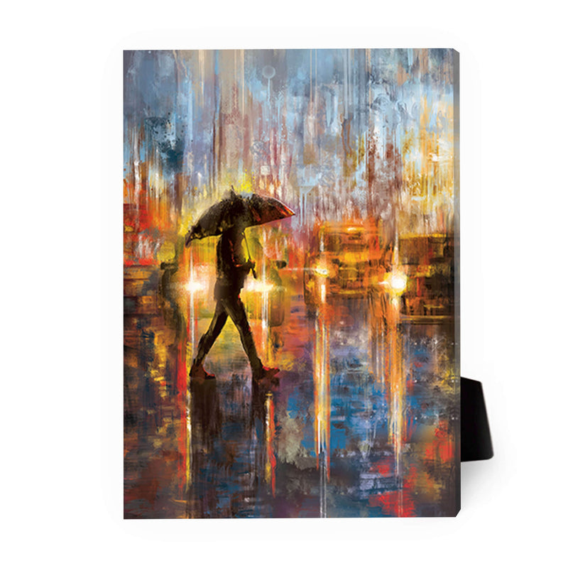 Rainy Cross Walk Desktop Canvas