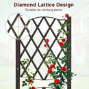 Raised Garden Bed with Trellis Planter Box for Climbing Plants -Brown by LJGDeals