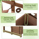 Raised Garden Bed with Trellis 2-tier Wood Planter Box with Drainage Holes-Rustic Brown by LJGDeals