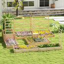 49 x 49 x 10 Inch Raised Garden Bed with Compost Bin and Open-ended Bottom-Natural by LJGDeals