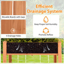 Raised Garden Bed with Trellis Wooden Elevated Planter Box with Legs-Orange