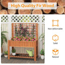 Raised Garden Bed with Trellis Wooden Elevated Planter Box with Legs by LJGDeals