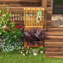 Raised Garden Bed with Trellis and Hanging Roof-Natural by LJGDeals
