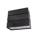 Akicon 36" Stainless Steel Wall Mount Range Hood, 3 Stacks Modern Box with 600 CFM Vent Motor- AK-HS36L