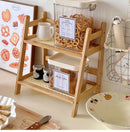 GobekUsa Rattan 2-Tier Desktop Organizer Shelf