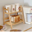 GobekUsa Rattan 2-Tier Desktop Organizer Shelf