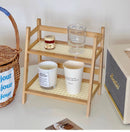 GobekUsa Rattan 2-Tier Desktop Organizer Shelf