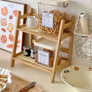 GobekUsa Rattan 2-Tier Desktop Organizer Shelf