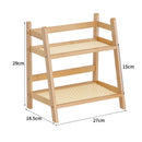 GobekUsa Rattan 2-Tier Desktop Organizer Shelf