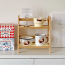 GobekUsa Rattan 2-Tier Desktop Organizer Shelf