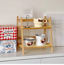 GobekUsa Rattan 2-Tier Desktop Organizer Shelf
