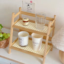 GobekUsa Rattan 2-Tier Desktop Organizer Shelf