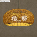 GobekUsa Rattan Tea Room Chandelier: Asian Style Pendant Lighting Fixture